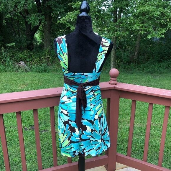 Speechless Floral Blue Summer Sleeveless Tank Midi Dress, Small - Picture 5 of 8